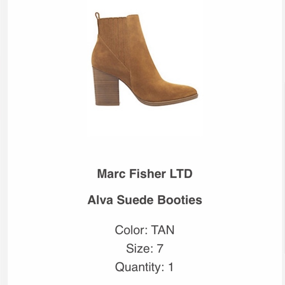Marc Fisher Alva Tan Ankle Booties